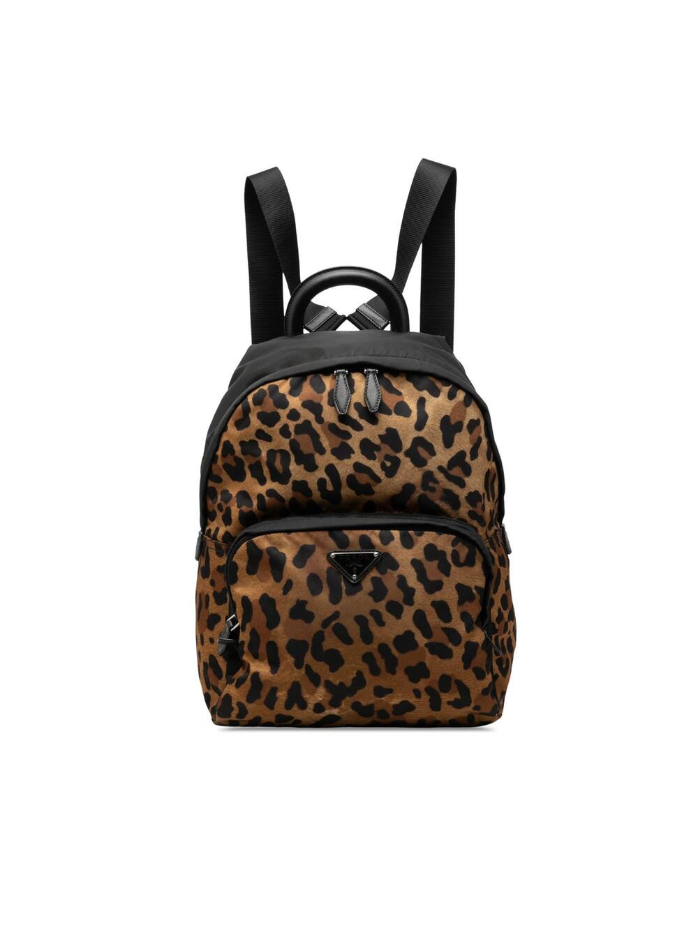 Prada Leopard Print Tessuto Backpack #361596P71B